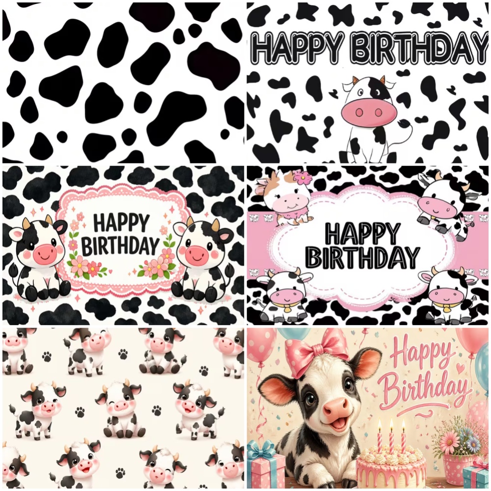 Banner Kids Toys - Décorations de fête d'anniversaire vache noire