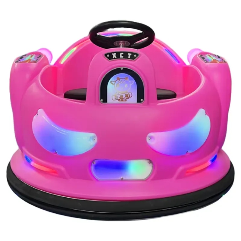 Kids Toys Manufacturers - Voiture tamponneuse électrique rose avec lumières