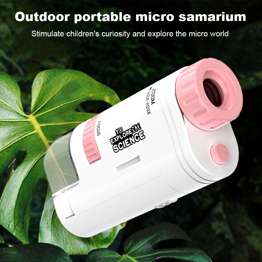 Microscope Kids Science - Microscope de poche portable 80-200X, mini