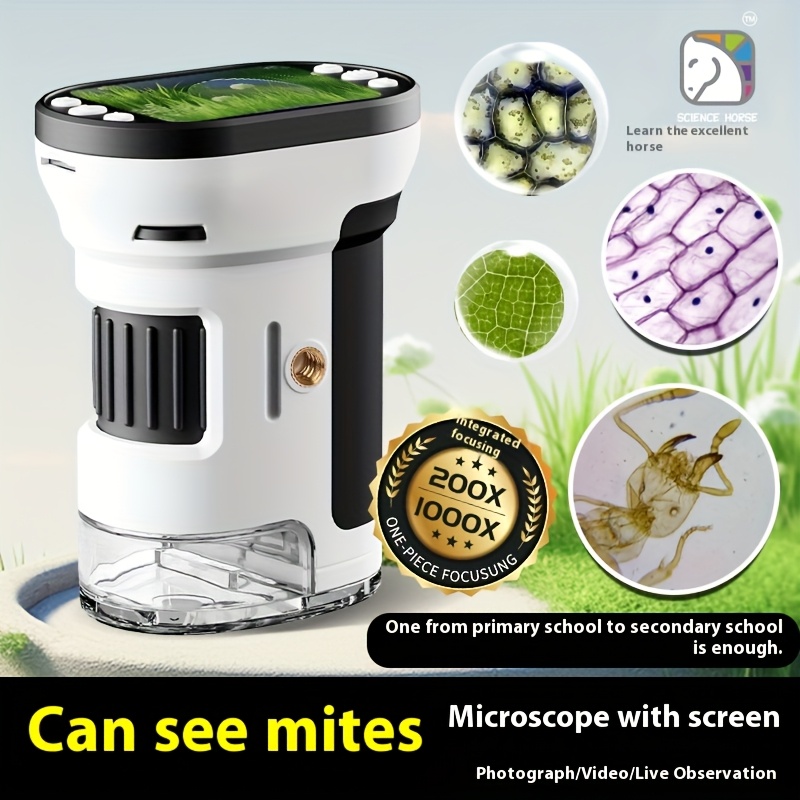 Microscope Kids Science - Kit de microscope biologique pour enfants,