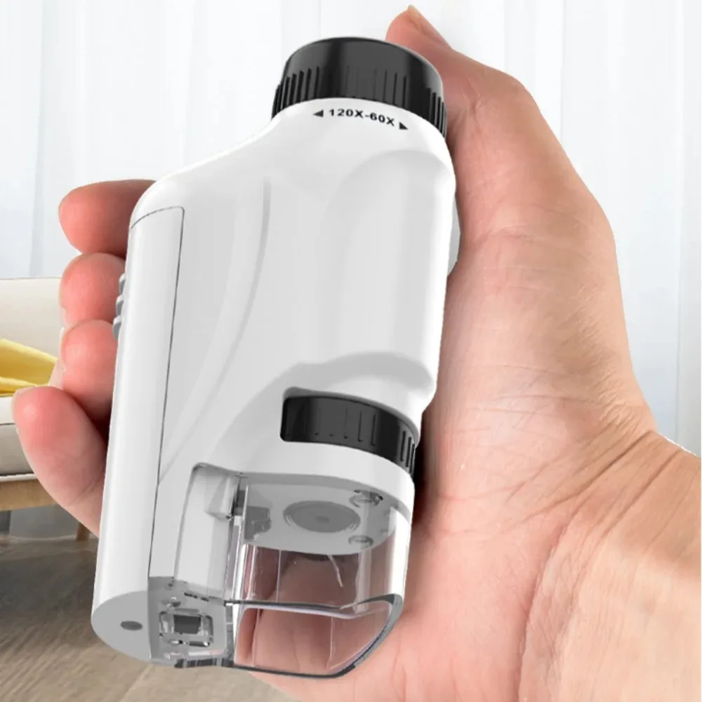 Microscope Kids Science - Microscope portatif de laboratoire 60-120X, alimenté