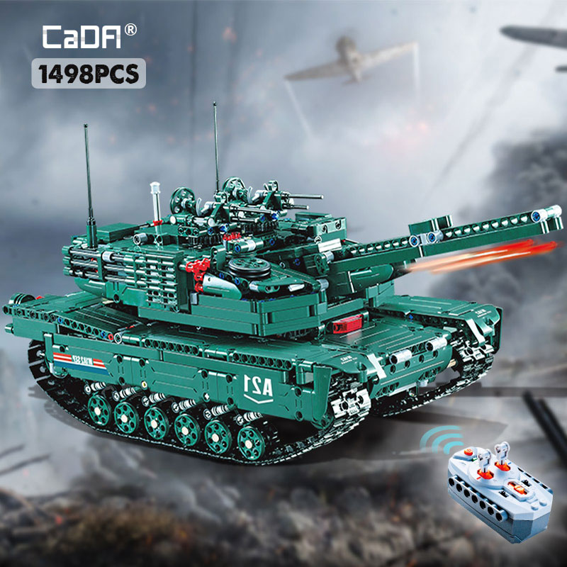 Kids Toys Cad Block - Cada 1498CPS RC Military M1A2 Tank