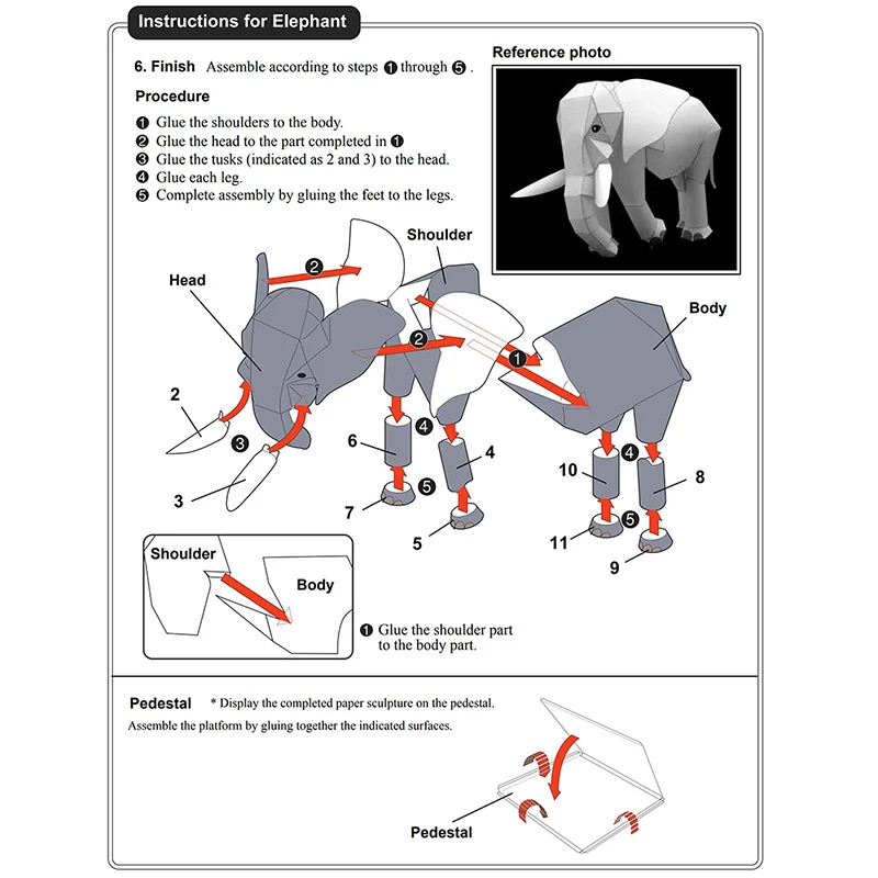 Éléphant africain Origami Art  - Kids Toys Elephant avis et prix